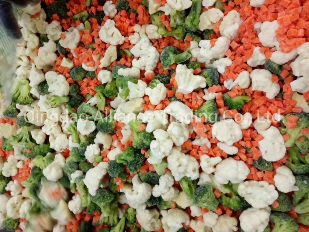 Frozen IQF 3 Ways Mixed Vegetables California Mixed Vegetables Blend with Cauliflower, Broccoli and Carrot with Wholesale Price